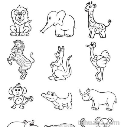 500个动物简笔画素材资料 - 图画吧TUHUABA