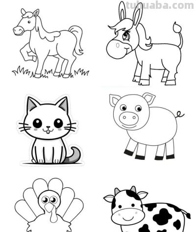 500个动物简笔画素材资料 - 图画吧TUHUABA