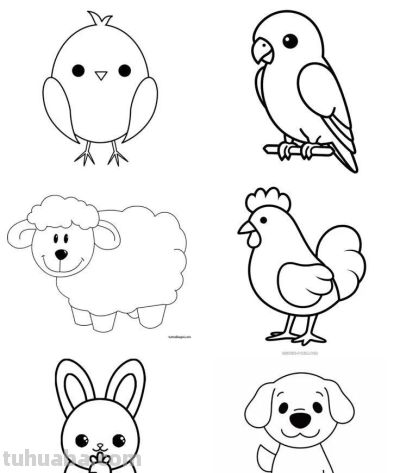 500个动物简笔画素材资料 - 图画吧TUHUABA