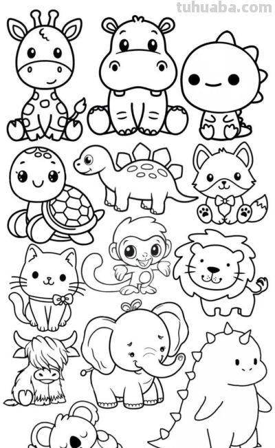 500个动物简笔画素材资料 - 图画吧TUHUABA