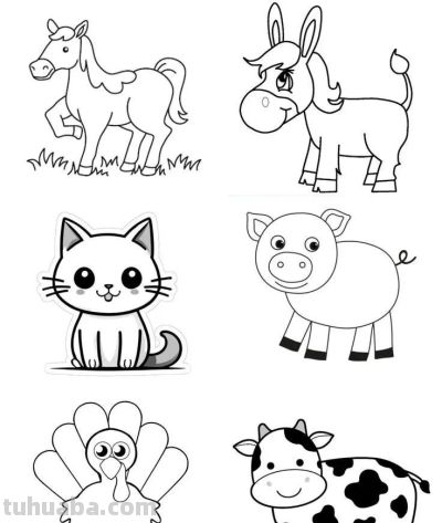 500个动物简笔画线稿资料，收藏备用 - 图画吧TUHUABA