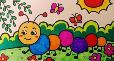 彩色的毛毛虫简笔画‖简单易画的儿童创意画绘画教程来咯
