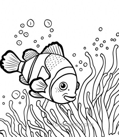 海洋动物简笔画的手绘线稿资料