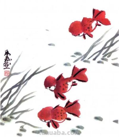 各种鱼的写意画法,简单易学! - 各种鱼的写意画法,简单易学! - 图画吧TUHUABA