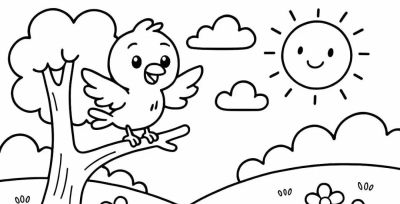 适合3-9岁孩子入门推荐：小鸟的简笔画教程（含涂色教程） - 图画吧TUHUABA