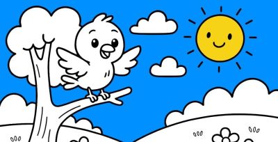 适合3-9岁孩子入门推荐：小鸟的简笔画教程（含涂色教程） - 图画吧TUHUABA