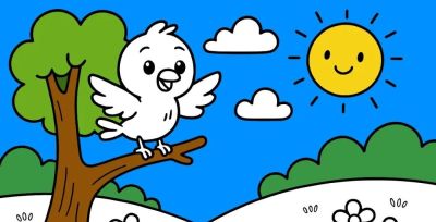 适合3-9岁孩子入门推荐：小鸟的简笔画教程（含涂色教程） - 图画吧TUHUABA