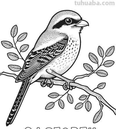 34种鸟类手绘线稿图，临摹学画 - 图画吧TUHUABA