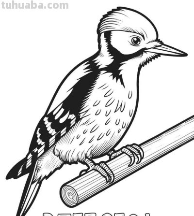 34种鸟类手绘线稿图，临摹学画 - 图画吧TUHUABA