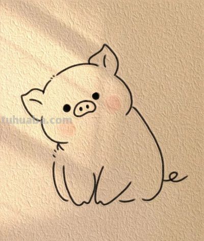 呆萌呆萌的小动物简笔画~ - 图画吧TUHUABA