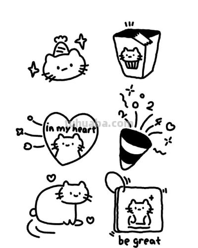 可爱的简笔画小动物 - 图画吧TUHUABA