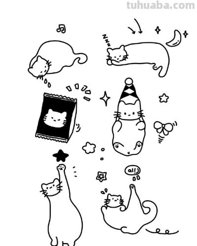 可爱的简笔画小动物 - 图画吧TUHUABA