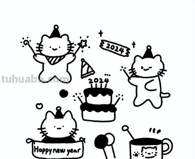 可爱的简笔画小动物 - 图画吧TUHUABA