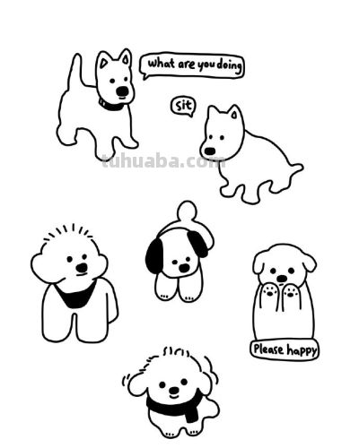 可爱的简笔画小动物 - 图画吧TUHUABA