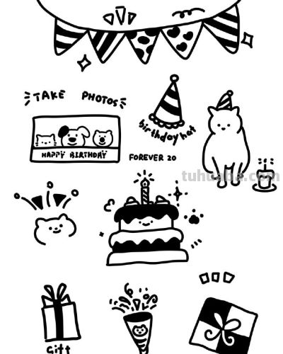 可爱的简笔画小动物 - 图画吧TUHUABA