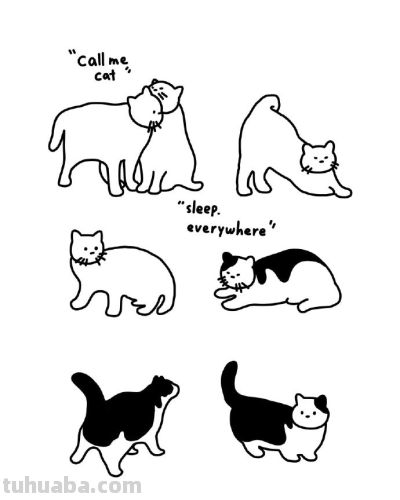 可爱的简笔画小动物 - 图画吧TUHUABA