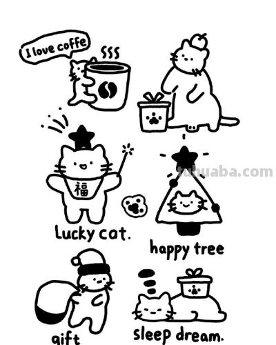 可爱的简笔画小动物 - 图画吧TUHUABA