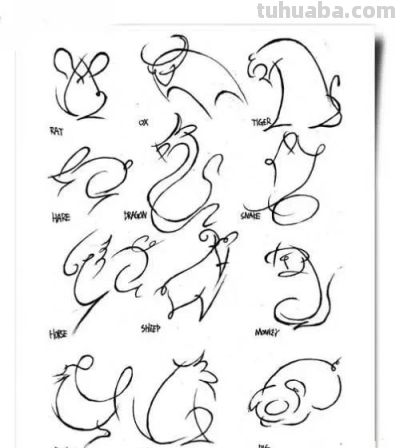 儿童简笔画素材（动物篇）： - 图画吧TUHUABA