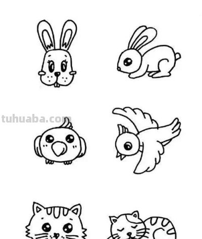 儿童简笔画素材（动物篇）： - 图画吧TUHUABA