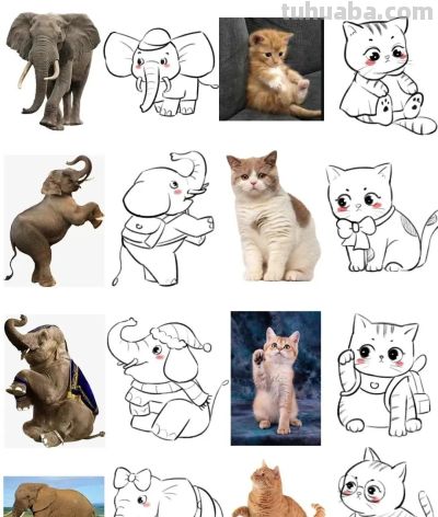 儿童简笔画素材（动物篇）： - 图画吧TUHUABA