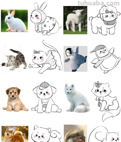 儿童简笔画素材（动物篇）： - 图画吧TUHUABA