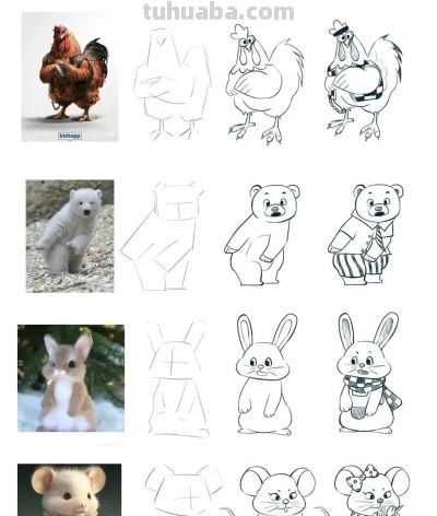 儿童简笔画素材（动物篇）： - 图画吧TUHUABA