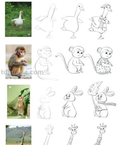 儿童简笔画素材（动物篇）： - 图画吧TUHUABA
