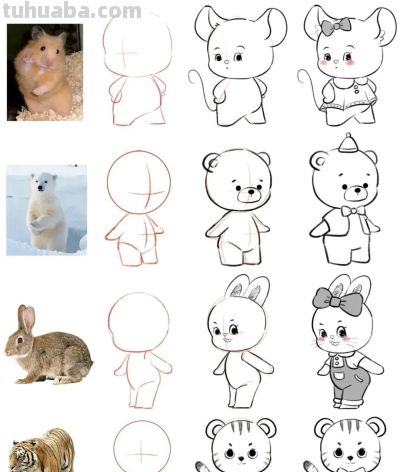 儿童简笔画素材（动物篇）： - 图画吧TUHUABA