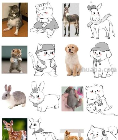 儿童简笔画素材（动物篇）： - 图画吧TUHUABA