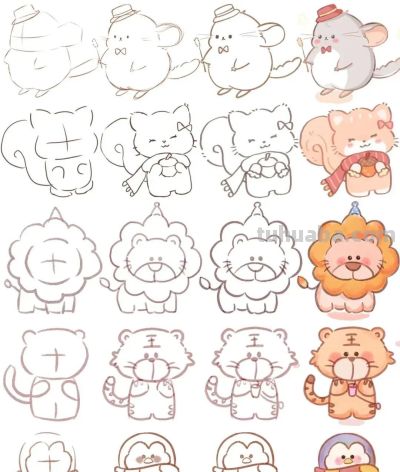 儿童简笔画素材（动物篇）： - 图画吧TUHUABA