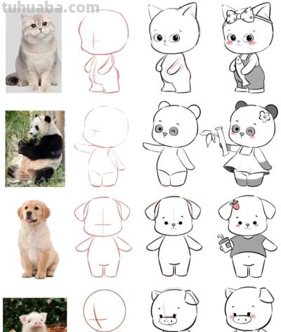 儿童简笔画素材（动物篇）： - 图画吧TUHUABA