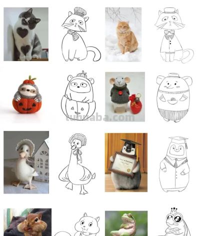 儿童简笔画素材（动物篇）： - 图画吧TUHUABA