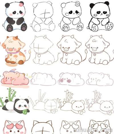 儿童简笔画素材（动物篇）： - 图画吧TUHUABA