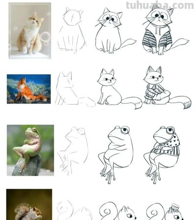 儿童简笔画素材（动物篇）： - 图画吧TUHUABA