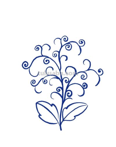 手绘植物 | 清新线描叶子绿植装饰简笔画 - 图画吧TUHUABA