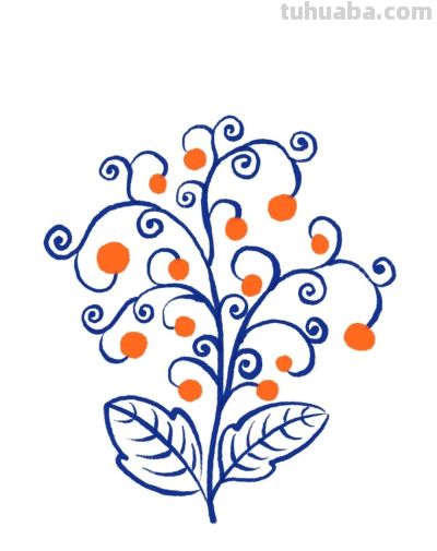 手绘植物 | 清新线描叶子绿植装饰简笔画 - 图画吧TUHUABA