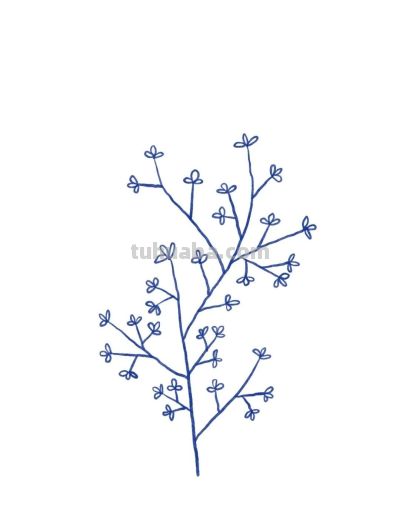 手绘植物 | 清新线描叶子绿植装饰简笔画 - 图画吧TUHUABA