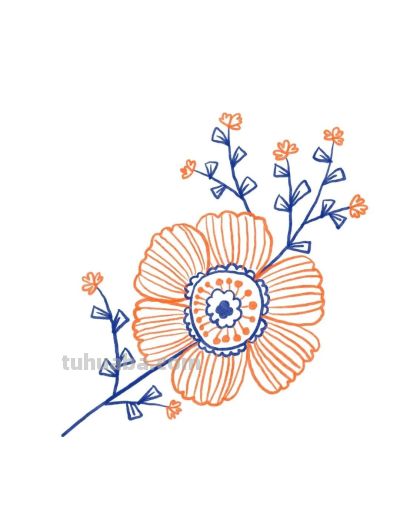 手绘植物 | 清新线描叶子绿植装饰简笔画 - 图画吧TUHUABA