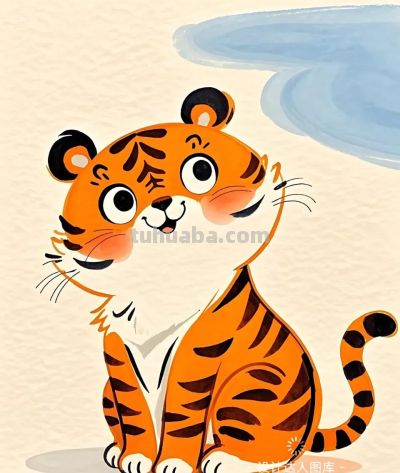 简笔画｜简约插画｜老虎 - 图画吧TUHUABA