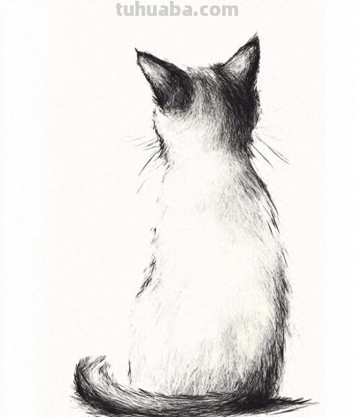 速写简笔画 猫咪 - 图画吧TUHUABA