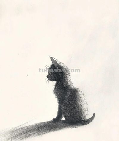 速写简笔画 猫咪 - 图画吧TUHUABA