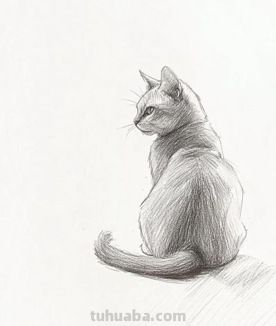 速写简笔画 猫咪 - 图画吧TUHUABA