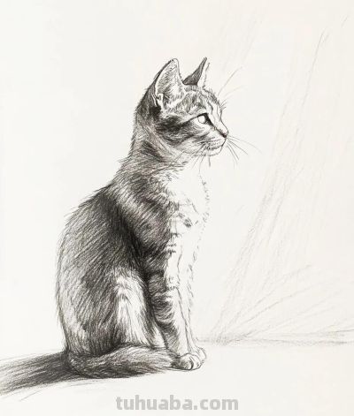 速写简笔画 猫咪 - 图画吧TUHUABA