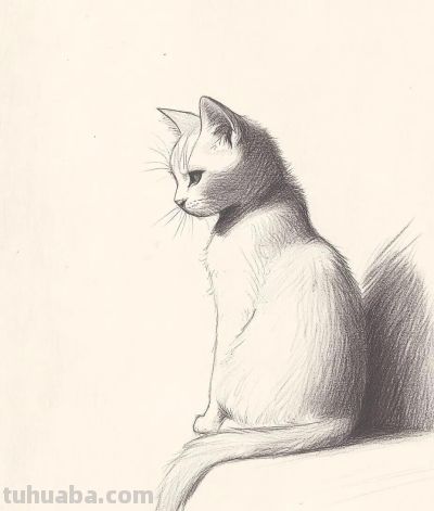 速写简笔画 猫咪 - 图画吧TUHUABA