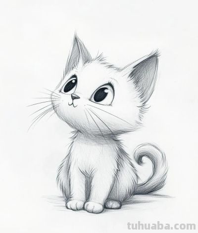 速写简笔画 猫咪 - 图画吧TUHUABA