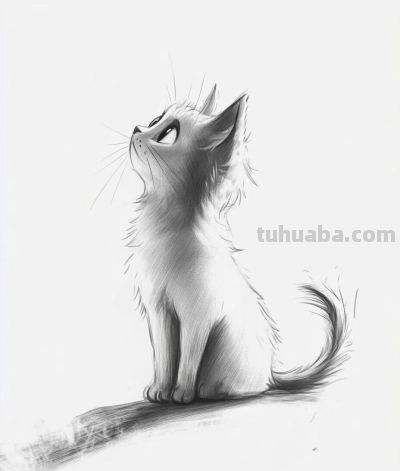 速写简笔画 猫咪 - 图画吧TUHUABA
