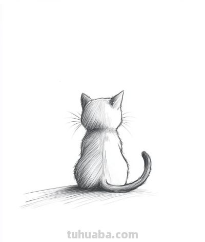 速写简笔画 猫咪 - 图画吧TUHUABA