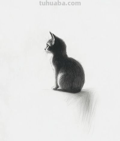 速写简笔画 猫咪 - 图画吧TUHUABA