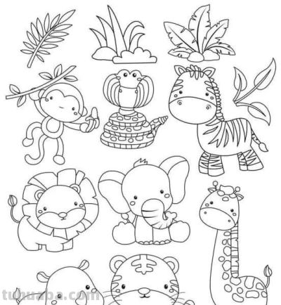 300个动物简笔画线稿，收藏备用 - 图画吧TUHUABA