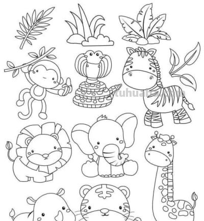 300个动物简笔画线稿，收藏备用 - 图画吧TUHUABA